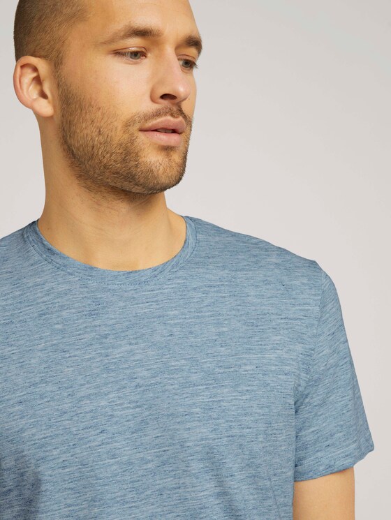 T-shirt in melange look - Mannen - offwhite nep inject melange T-shirt in melange look - Mannen - offwhite nep inject melange - 9 - TOM TAILOR
