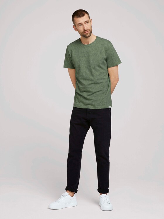 T-Shirt in Melange Optik - Männer - mint green nep inject melange T-Shirt in Melange Optik - Männer - mint green nep inject melange - 3 - TOM TAILOR