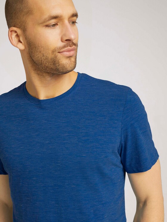 T-Shirt in Melange Optik - Männer - mid blue nep inject melange T-Shirt in Melange Optik - Männer - mid blue nep inject melange - 9 - TOM TAILOR