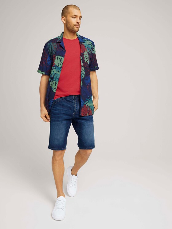 T-shirt in melange look - Mannen - plain red nep inject melange T-shirt in melange look - Mannen - plain red nep inject melange - 3 - TOM TAILOR