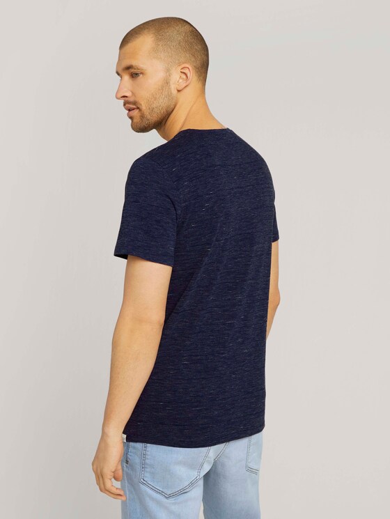 T-Shirt in Melange Optik - Männer - sailor blue nep inject melange T-Shirt in Melange Optik - Männer - sailor blue nep inject melange - 2 - TOM TAILOR