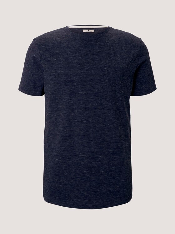 T-Shirt in Melange Optik - Männer - sailor blue nep inject melange T-Shirt in Melange Optik - Männer - sailor blue nep inject melange - 7 - TOM TAILOR