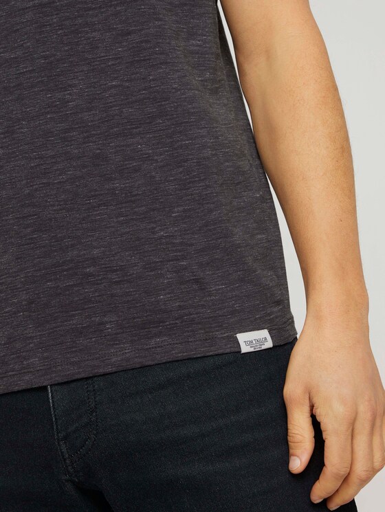 T-Shirt in Melange Optik - Männer - tarmac grey nep structure T-Shirt in Melange Optik - Männer - tarmac grey nep structure - 10 - TOM TAILOR