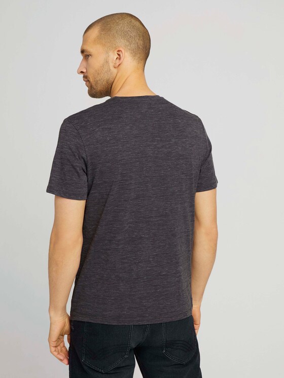 T-Shirt in Melange Optik - Männer - tarmac grey nep structure T-Shirt in Melange Optik - Männer - tarmac grey nep structure - 2 - TOM TAILOR