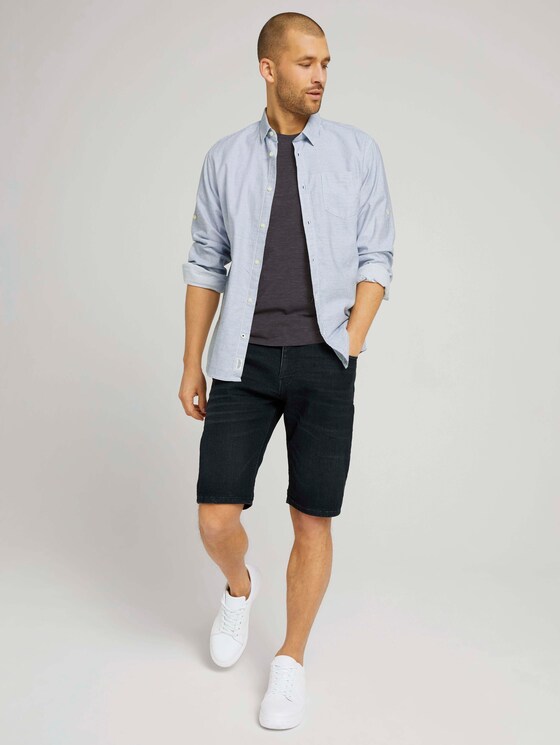 T-Shirt in Melange Optik - Männer - tarmac grey nep structure T-Shirt in Melange Optik - Männer - tarmac grey nep structure - 3 - TOM TAILOR