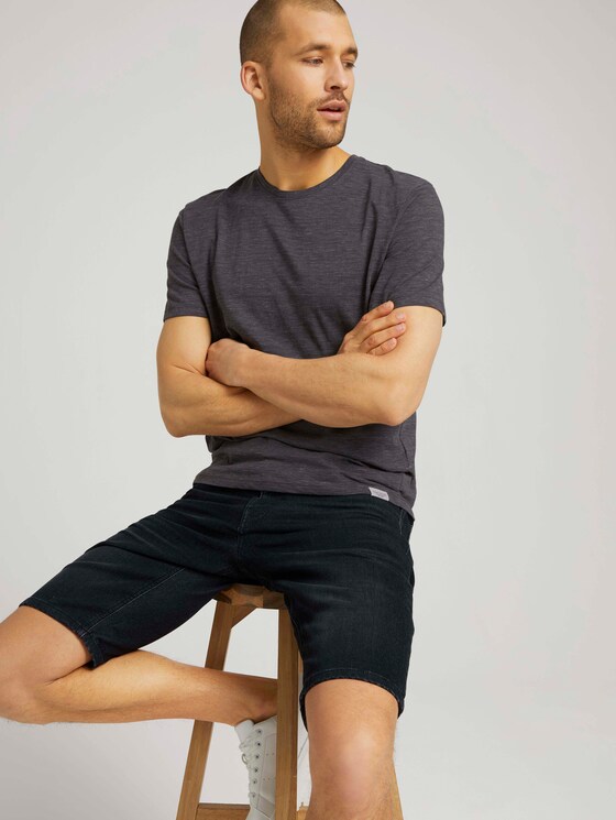 T-Shirt in Melange Optik - Männer - tarmac grey nep structure T-Shirt in Melange Optik - Männer - tarmac grey nep structure - 5 - TOM TAILOR