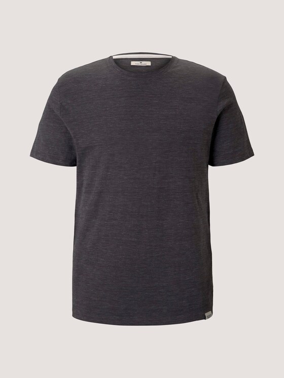 T-Shirt in Melange Optik - Männer - tarmac grey nep structure T-Shirt in Melange Optik - Männer - tarmac grey nep structure - 7 - TOM TAILOR