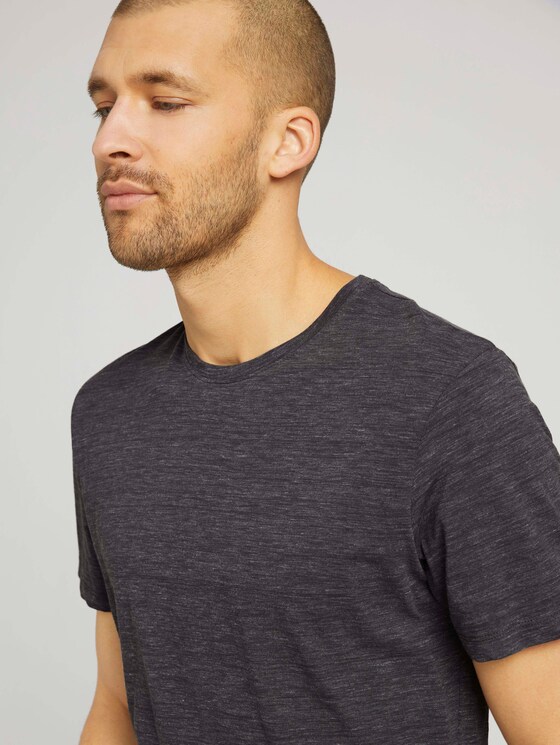 T-Shirt in Melange Optik - Männer - tarmac grey nep structure T-Shirt in Melange Optik - Männer - tarmac grey nep structure - 9 - TOM TAILOR