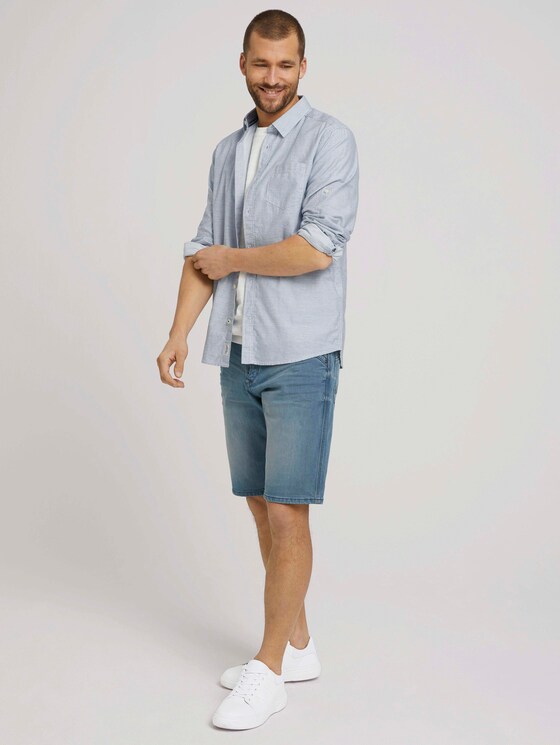 T-shirt met getextureerde strepen - Mannen - Off White T-shirt met getextureerde strepen - Mannen - Off White - 3 - TOM TAILOR