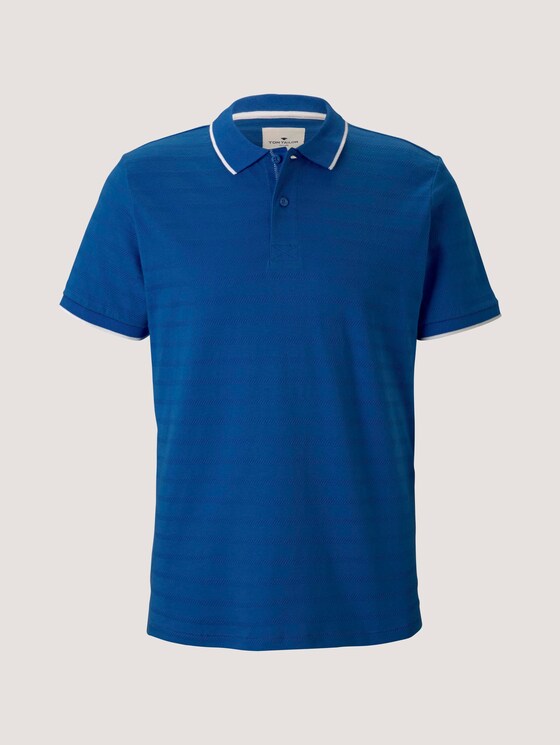 Poloshirt mit Streifenstruktur - Männer - victory blue Poloshirt mit Streifenstruktur - Männer - victory blue - 7 - TOM TAILOR