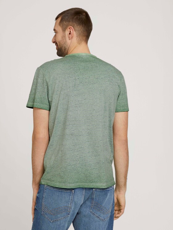 Striped Henley t-shirt - Men - mint green printed stripe Striped Henley t-shirt - Men - mint green printed stripe - 2 - TOM TAILOR