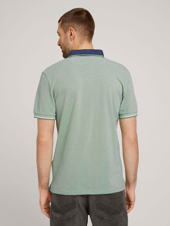 Strukturiertes Poloshirt - Männer - mint green two tone pique Strukturiertes Poloshirt - Männer - mint green two tone pique - 2 - TOM TAILOR