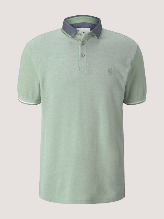 Strukturiertes Poloshirt - Männer - mint green two tone pique Strukturiertes Poloshirt - Männer - mint green two tone pique - 7 - TOM TAILOR