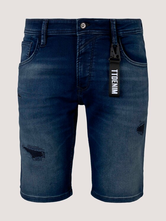 Regular Fit Jeans-Shorts - Männer - destroyed dark stone blue deni Regular Fit Jeans-Shorts - Männer - destroyed dark stone blue deni - 7 - TOM TAILOR Denim