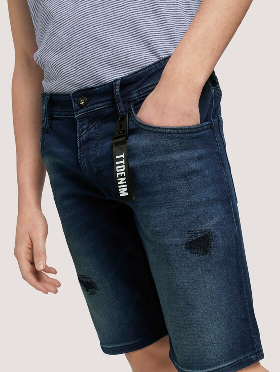 Regular Fit Jeans-Shorts - Männer - destroyed dark stone blue deni Regular Fit Jeans-Shorts - Männer - destroyed dark stone blue deni - 9 - TOM TAILOR Denim
