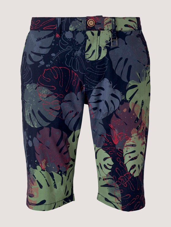 Josh Regular Slim Shorts - Männer - dark blue paint leaf design Josh Regular Slim Shorts - Männer - dark blue paint leaf design - 7 - TOM TAILOR
