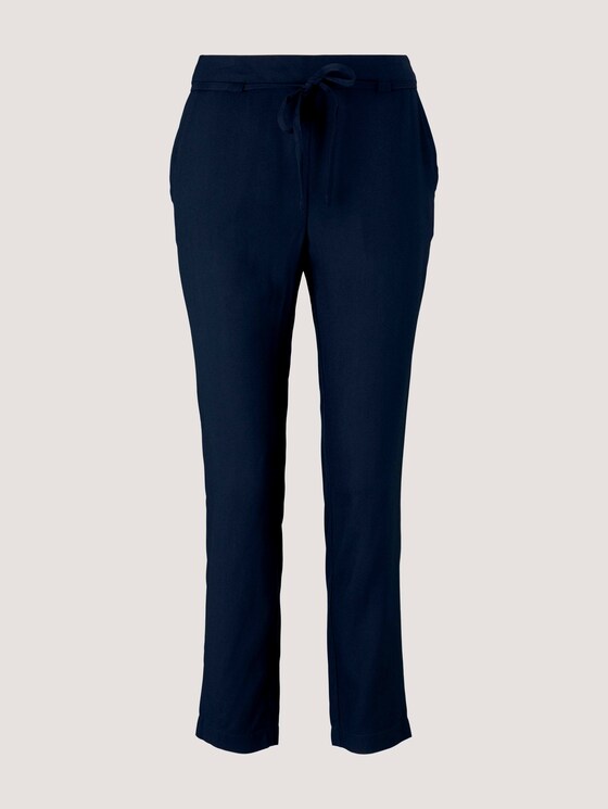Elastische Loose Fit Hose mit LENZING™ ECOVERO™ - Frauen - Sky Captain Blue Elastische Loose Fit Hose mit LENZING™ ECOVERO™ - Frauen - Sky Captain Blue - 7 - TOM TAILOR