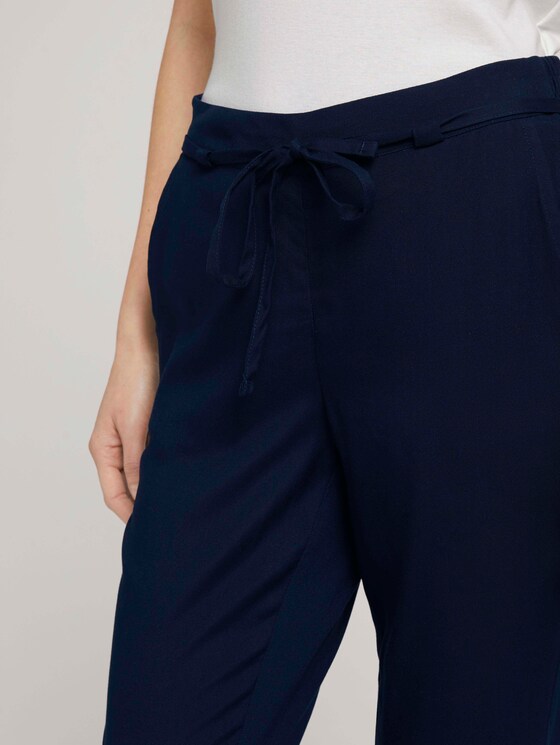 Elastische Loose Fit Hose mit LENZING™ ECOVERO™ - Frauen - Sky Captain Blue Elastische Loose Fit Hose mit LENZING™ ECOVERO™ - Frauen - Sky Captain Blue - 9 - TOM TAILOR