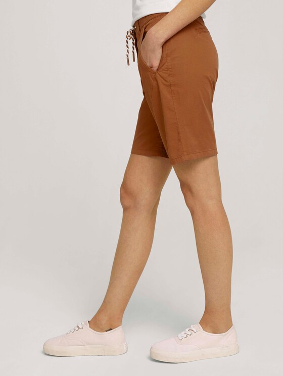 Bermuda Shorts mit Kordelzug - Frauen - Caramel Brown Bermuda Shorts mit Kordelzug - Frauen - Caramel Brown - 11 - TOM TAILOR
