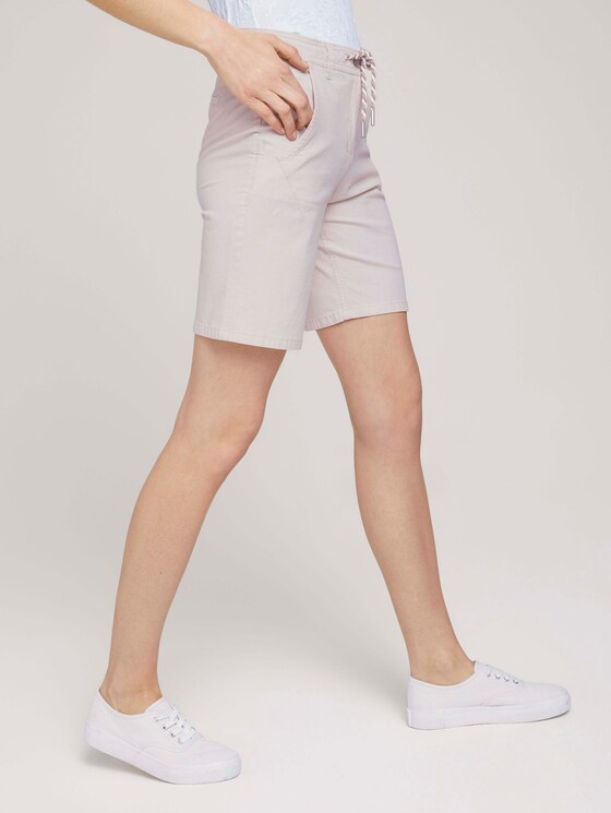 Bermuda shorts with a drawstring - Women - beige thin stripe Bermuda shorts with a drawstring - Women - beige thin stripe - 11 - TOM TAILOR