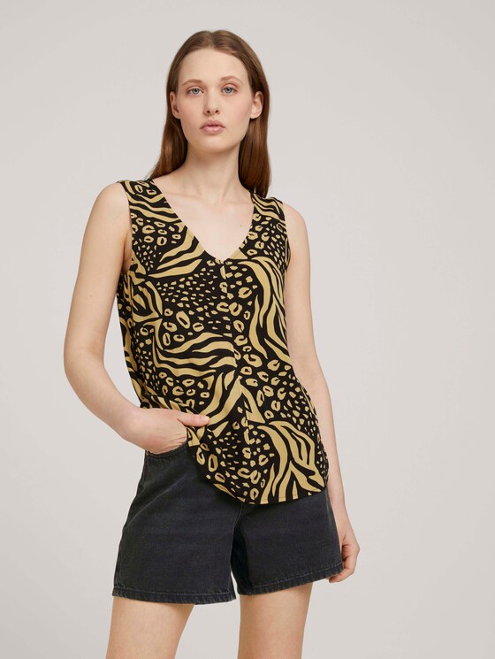 Top met uitsparing - Vrouwen - black animal print Top met uitsparing - Vrouwen - black animal print - 5 - TOM TAILOR Denim