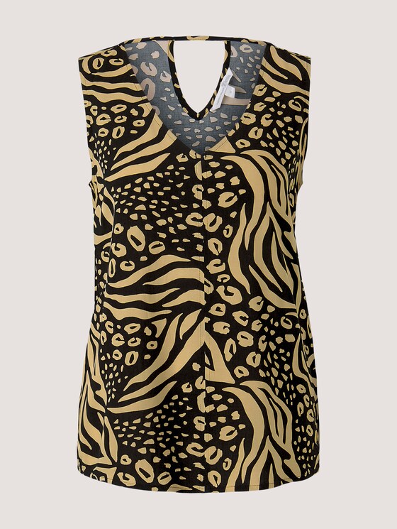 Top met uitsparing - Vrouwen - black animal print Top met uitsparing - Vrouwen - black animal print - 7 - TOM TAILOR Denim
