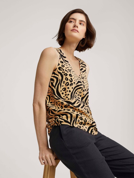 Top met uitsparing - Vrouwen - beige animal print Top met uitsparing - Vrouwen - beige animal print - 5 - TOM TAILOR Denim