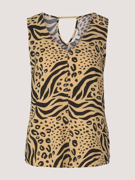 Top met uitsparing - Vrouwen - beige animal print Top met uitsparing - Vrouwen - beige animal print - 7 - TOM TAILOR Denim