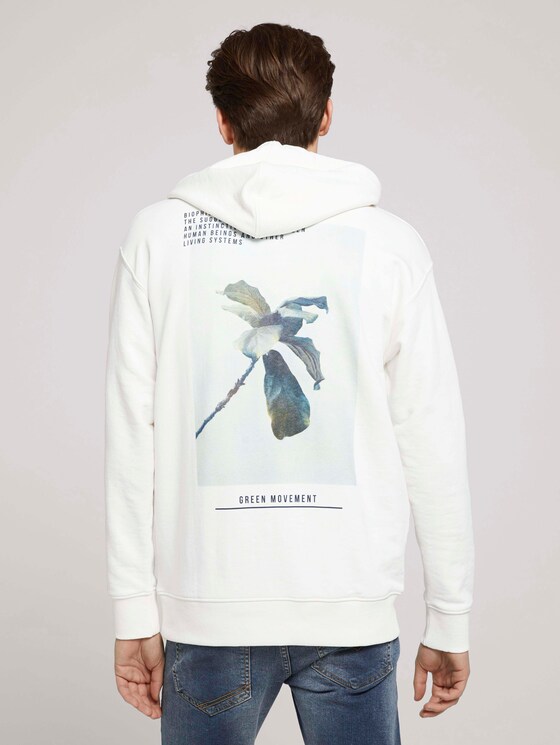 Hoodie mit Print - Männer - Soft Clear White Hoodie mit Print - Männer - Soft Clear White - 2 - TOM TAILOR Denim