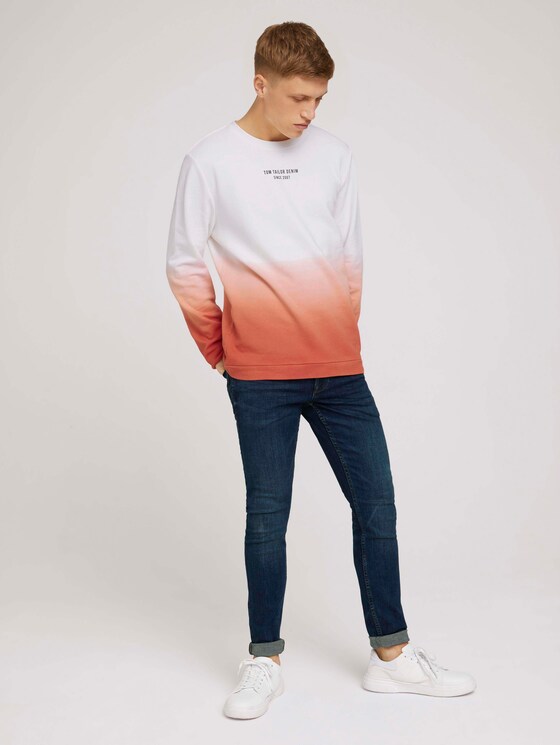 Sweatshirt mit Farbverlauf - Männer - orange lobster Sweatshirt mit Farbverlauf - Männer - orange lobster - 3 - TOM TAILOR Denim
