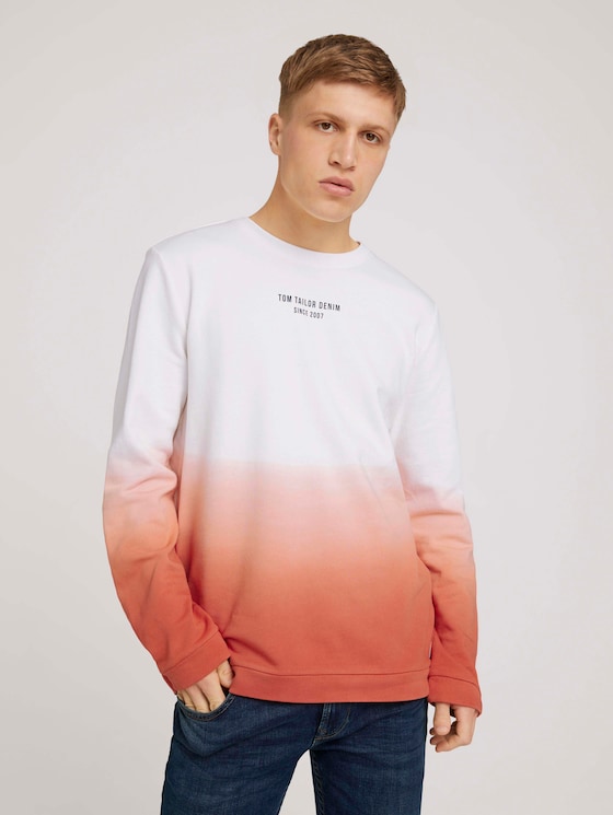 Sweatshirt mit Farbverlauf - Männer - orange lobster Sweatshirt mit Farbverlauf - Männer - orange lobster - 5 - TOM TAILOR Denim