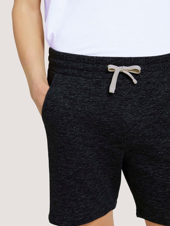 Melierte Sweatshorts - Männer - Black Non-Solid Melierte Sweatshorts - Männer - Black Non-Solid - 9 - TOM TAILOR Denim