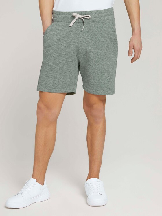 Melierte Sweatshorts - Männer - smooth green black melange Melierte Sweatshorts - Männer - smooth green black melange - 1 - TOM TAILOR Denim