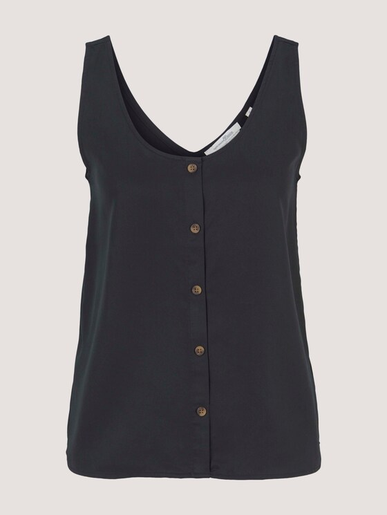 Geknöpftes Top mit TENCEL™ Lyocell - Frauen - washed black Geknöpftes Top mit TENCEL™ Lyocell - Frauen - washed black - 7 - TOM TAILOR Denim