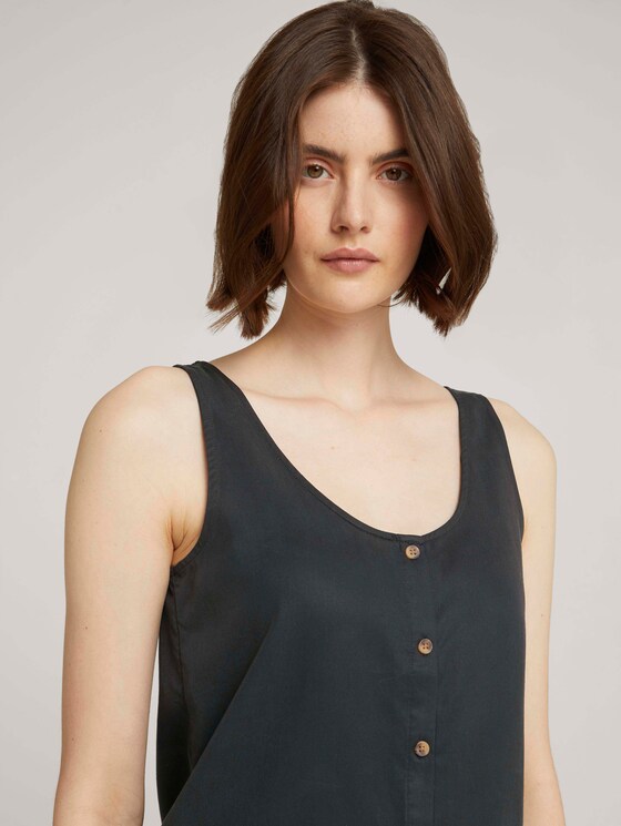 Geknöpftes Top mit TENCEL™ Lyocell - Frauen - washed black Geknöpftes Top mit TENCEL™ Lyocell - Frauen - washed black - 9 - TOM TAILOR Denim