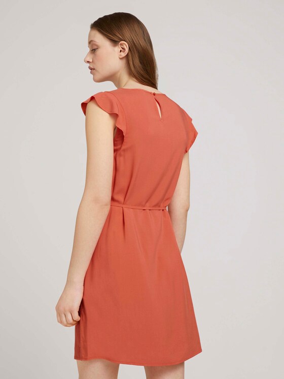 Ärmelloses Minikleid mit Rüschen - Frauen - sundown coral Ärmelloses Minikleid mit Rüschen - Frauen - sundown coral - 2 - TOM TAILOR Denim