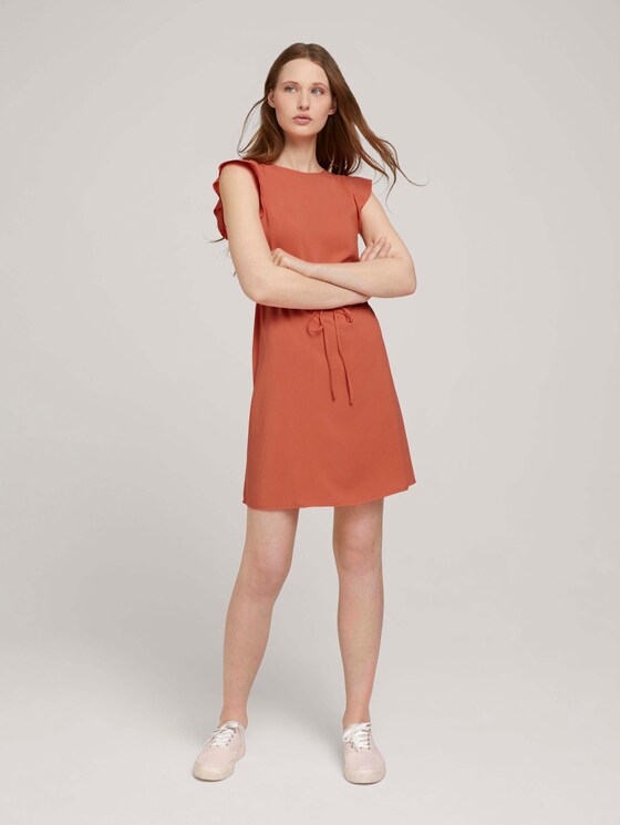 Ärmelloses Minikleid mit Rüschen - Frauen - sundown coral Ärmelloses Minikleid mit Rüschen - Frauen - sundown coral - 3 - TOM TAILOR Denim
