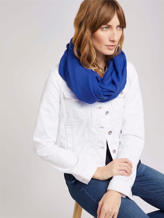 Gemusterter Schlauchschal - Frauen - anemone blue Gemusterter Schlauchschal - Frauen - anemone blue - 5 - Tom Tailor E-Shop Kollektion