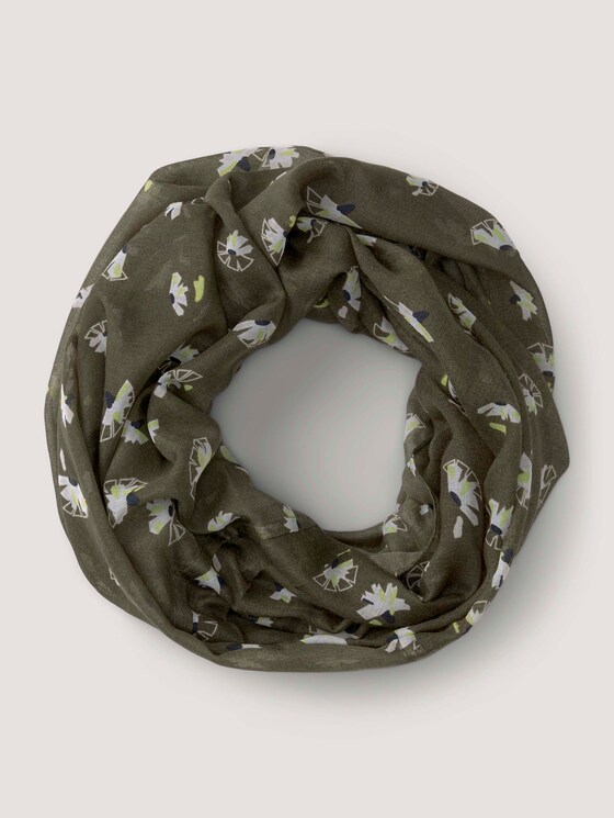 Gemusterter Schlauchschal - Frauen - khaki floral design Gemusterter Schlauchschal - Frauen - khaki floral design - 7 - Tom Tailor E-Shop Kollektion
