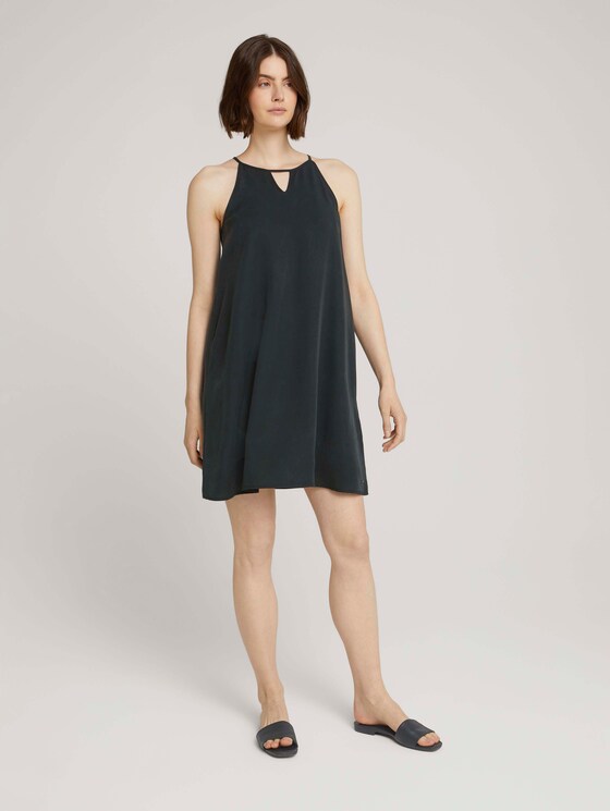 Neckholder Minikleid mit TENCEL™ Lyocell - Frauen - washed black Neckholder Minikleid mit TENCEL™ Lyocell - Frauen - washed black - 3 - TOM TAILOR Denim