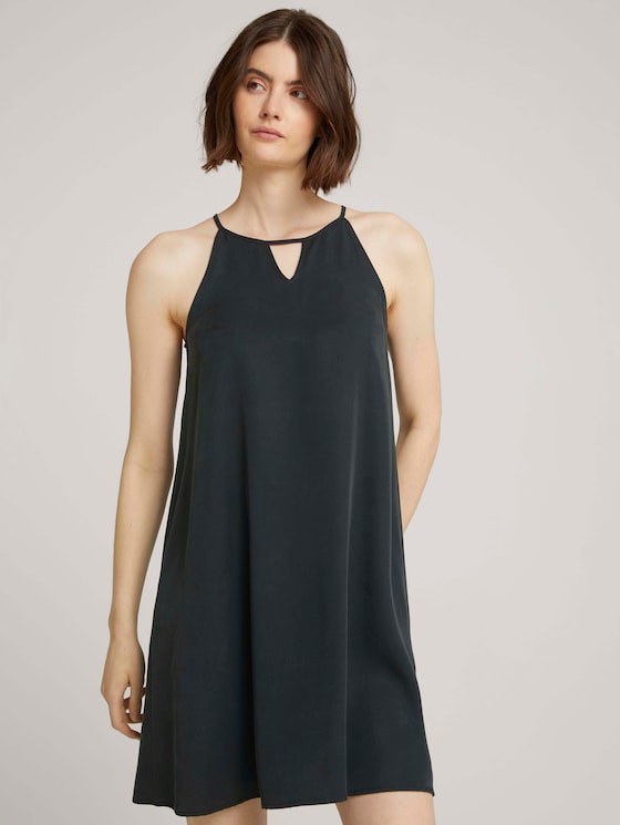 Neckholder Minikleid mit TENCEL™ Lyocell - Frauen - washed black Neckholder Minikleid mit TENCEL™ Lyocell - Frauen - washed black - 5 - TOM TAILOR Denim