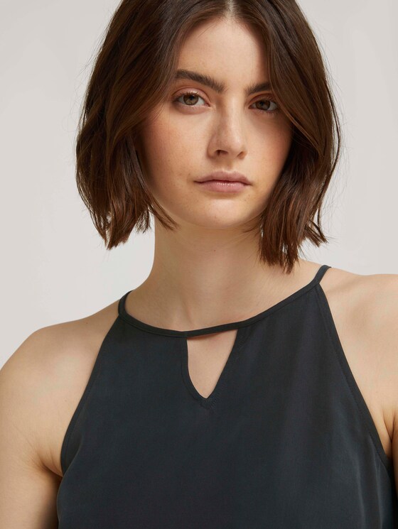 Neckholder Minikleid mit TENCEL™ Lyocell - Frauen - washed black Neckholder Minikleid mit TENCEL™ Lyocell - Frauen - washed black - 9 - TOM TAILOR Denim