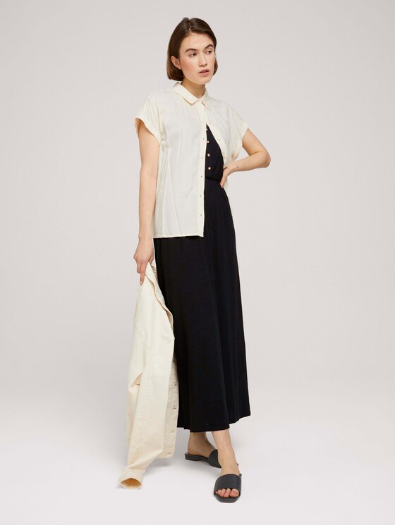 Ärmelloses Maxikleid mit Knopfleiste - Frauen - deep black Ärmelloses Maxikleid mit Knopfleiste - Frauen - deep black - 3 - TOM TAILOR Denim