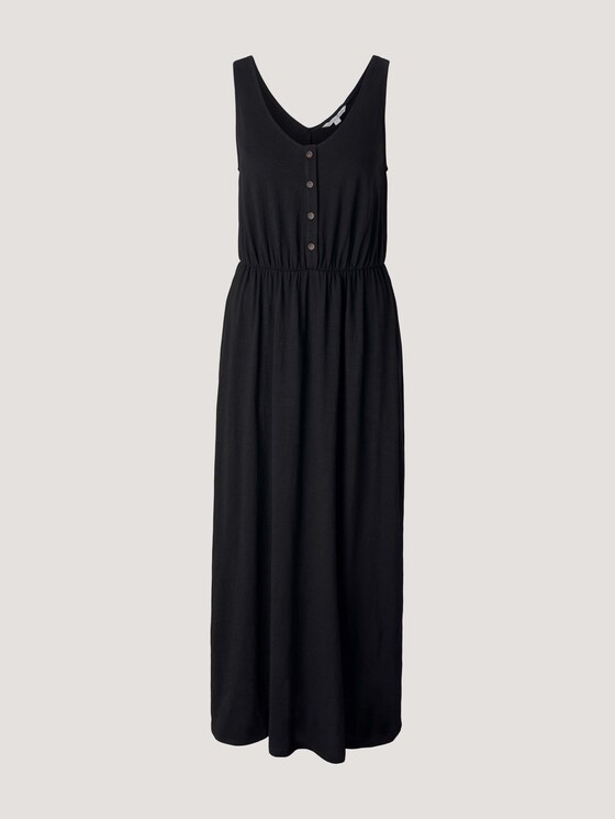 Ärmelloses Maxikleid mit Knopfleiste - Frauen - deep black Ärmelloses Maxikleid mit Knopfleiste - Frauen - deep black - 7 - TOM TAILOR Denim