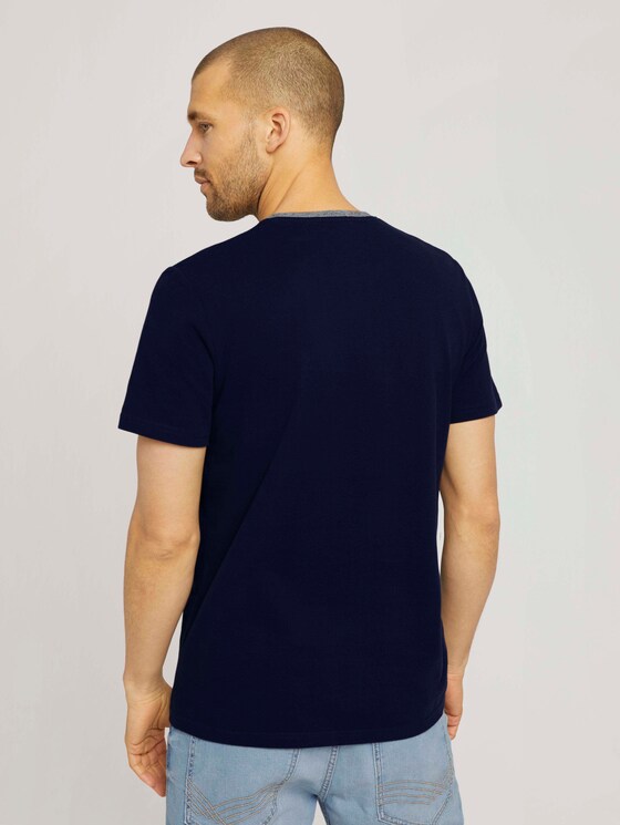 T-Shirt mit Logo Stickerei - Männer - Sailor Blue T-Shirt mit Logo Stickerei - Männer - Sailor Blue - 2 - TOM TAILOR