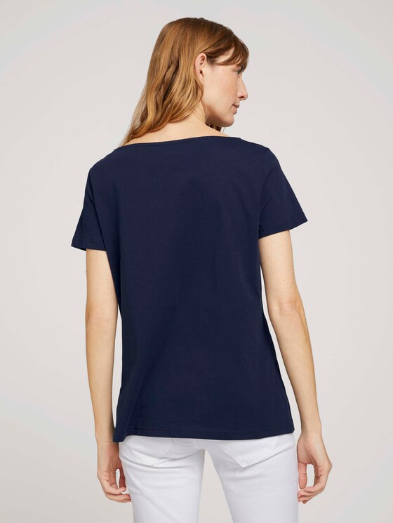 T-Shirt mit Print mit Bio-Baumwolle - Frauen - Sky Captain Blue T-Shirt mit Print mit Bio-Baumwolle - Frauen - Sky Captain Blue - 2 - TOM TAILOR
