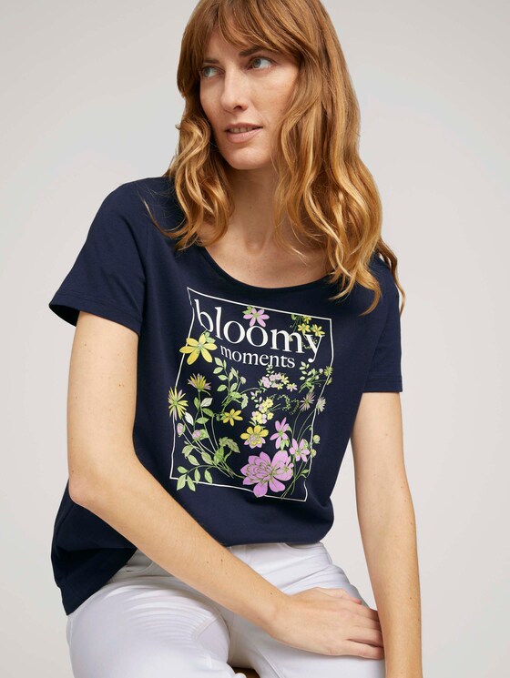 T-Shirt mit Print mit Bio-Baumwolle - Frauen - Sky Captain Blue T-Shirt mit Print mit Bio-Baumwolle - Frauen - Sky Captain Blue - 5 - TOM TAILOR