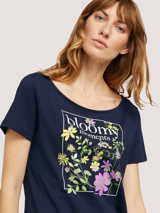 T-Shirt mit Print mit Bio-Baumwolle - Frauen - Sky Captain Blue T-Shirt mit Print mit Bio-Baumwolle - Frauen - Sky Captain Blue - 9 - TOM TAILOR