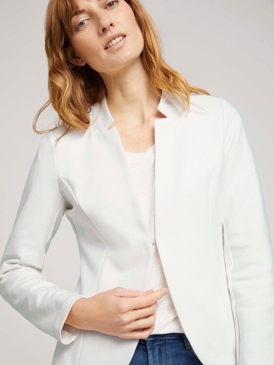 Blazer mit Ottomanstruktur - Frauen - Whisper White Blazer mit Ottomanstruktur - Frauen - Whisper White - 9 - TOM TAILOR
