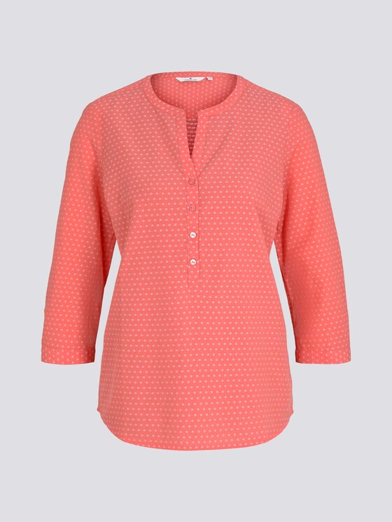 gemusterte Bluse mit halber Knopfleiste - Frauen - peach structure design gemusterte Bluse mit halber Knopfleiste - Frauen - peach structure design - 7 - TOM TAILOR
